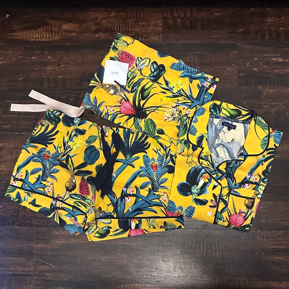 NWT Katie Kime Floral Pajama Set